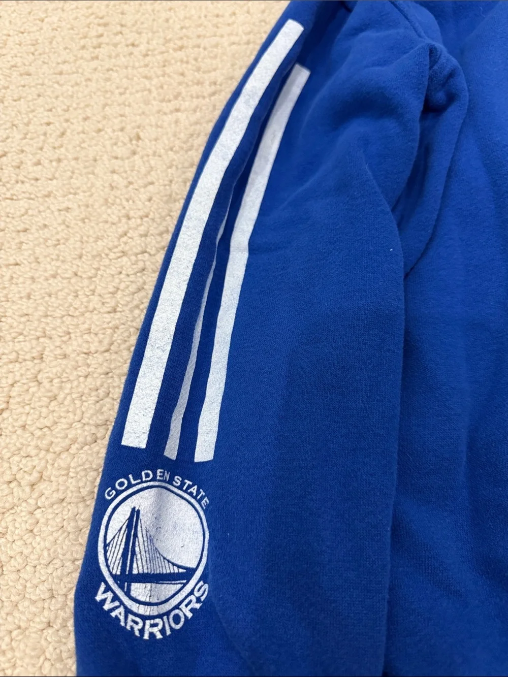 adidas Royal Blue Golden State Warriors Pullover Hoodie